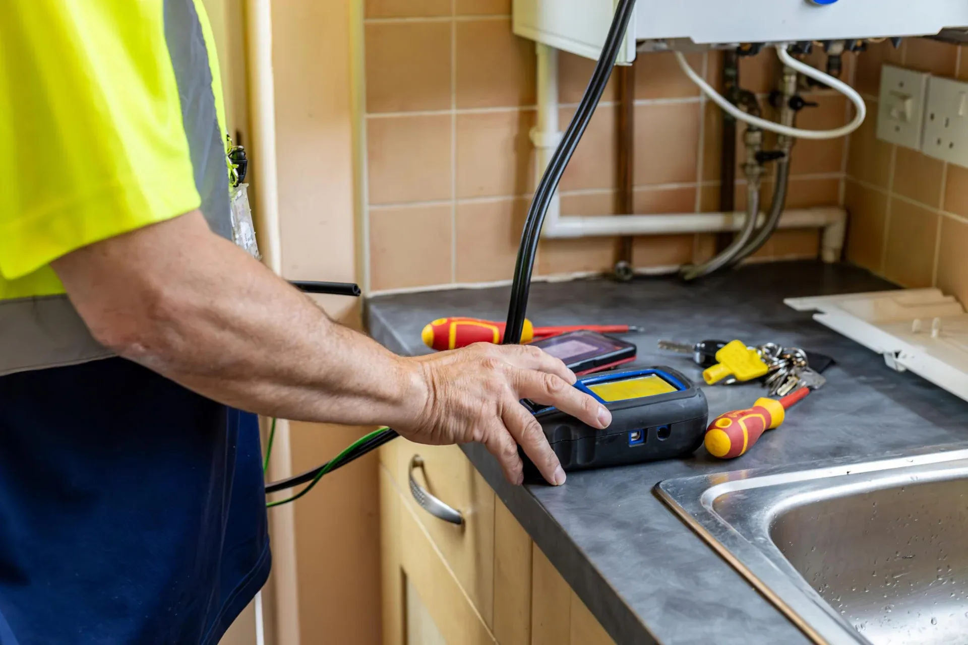 leak detection and repair in progress
