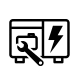 Generator and repair wrench icon