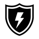 Shield and lightning bolt icon
